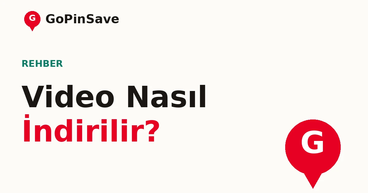 Pinterest video nasıl indirilir adım adım anlatım