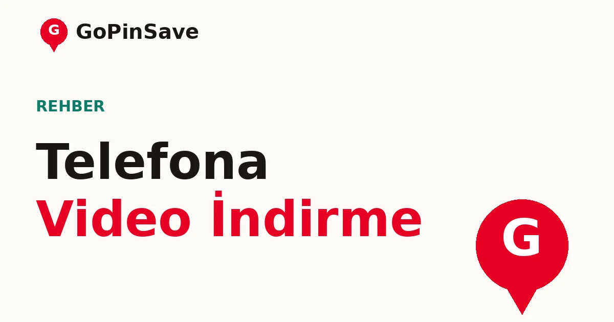 Telefona Pinterest video indirme iPhone ve Android
